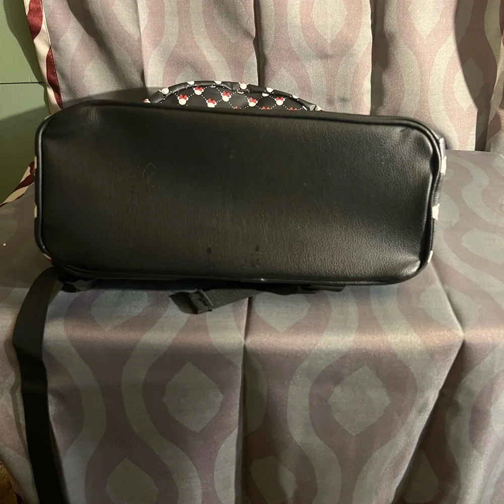 Official Disney Parks Minnie Mouse Polka Dot Bow Mini Vegan Leather Backpack Bag - Picture 10 of 10